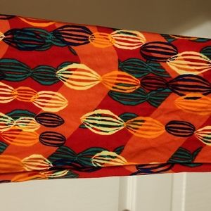 LuLaRoe TC Leggings - Orange/Yellow/Green/Navy Blue